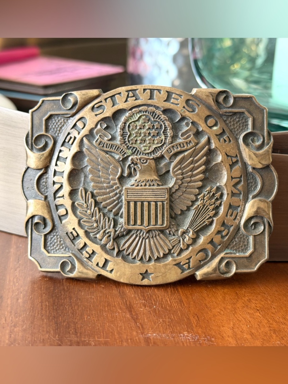 Brass United States Seal Belt Buckle